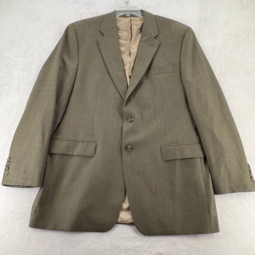 Lauren Ralph Lauren Mens Sport Coat 44R Brown 2-Button 100% Wool Made in Canada